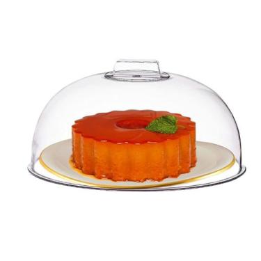 Imagem de Tampa Acrílico Transparente média Para Bolos e Tortas 28cm - TT