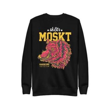 Imagem de Moletom Moskt  skate logo, Preto, P