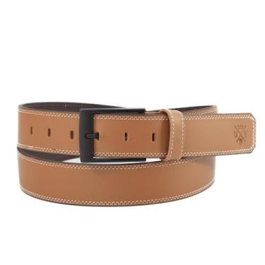 Imagem de Cinto Masculino Em Couro Use Young Fivela Quadrada Preta, Caramelo, 11