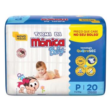 Imagem de Fralda turma da monica baby jumbinho p com 20 unidades - Turma Da Môni