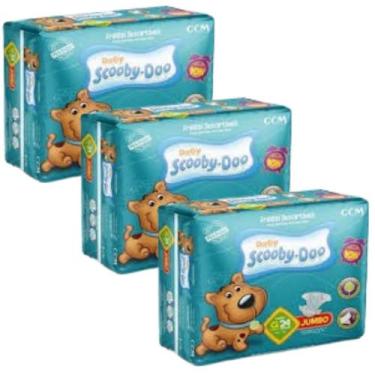 Imagem de Kit 3 PCT Fralda Descartável Scooby Doo Jumbo Todos Os Tamanho-(P)(M)(