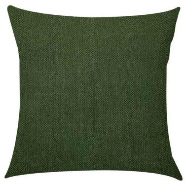 Imagem de Capa de Almofada Verde Musgo Liso Impermeável 45x45cm - Sua Casa Decor