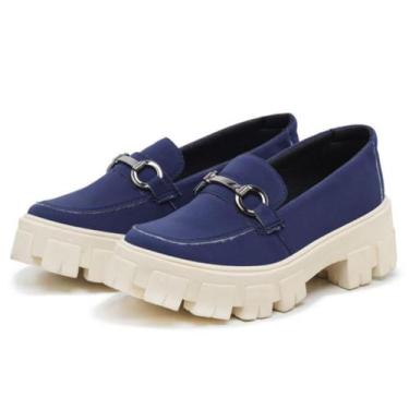 Imagem de Mocassim Tratorada Oxford Feminino Variadas Cores Oferta - Tk Moda, Az