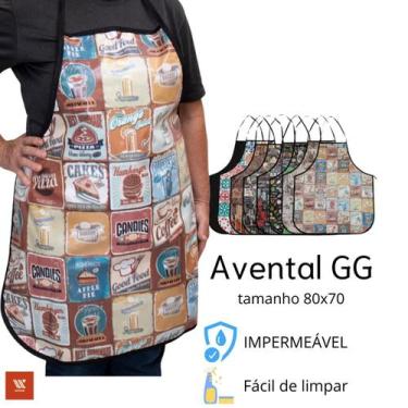 Imagem de Avental Cozinha Lavanderia Estampado Impermeável até GG - Pratcasa, GG