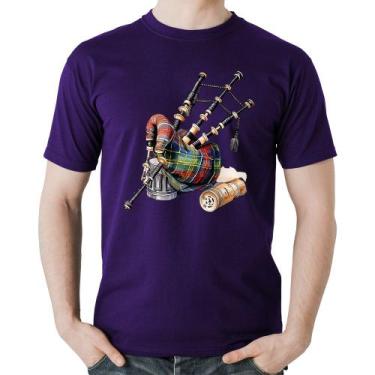 Imagem de Camiseta Algodão Gaita de Foles - Foca na Moda, Roxo, G