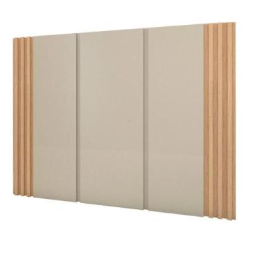 Imagem de Cabeceira Cama Solteiro Ripada 1,60m CAMT 100% MDF Casa Lar - Casa Lar