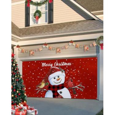 Imagem de Capa de banner de porta de garagem Singingin Merry Christmas 183x396cm