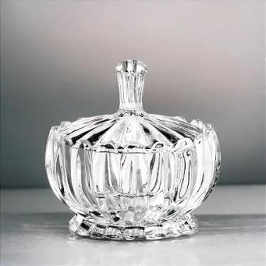 Imagem de Bomboniere Pequena de Vidro 11cm x 11xm x 10,5cm Gemma - Jolitex