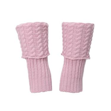 Imagem de Polaina Katlen Tricot Modelo Trança, Rosa, 70% Poliéster / 30% Acrílic