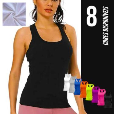 Imagem de Camiseta REGATA DRY FIT FEMININA Blusinha tecido furadinho Academia Fi
