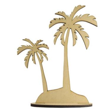 Imagem de Kit 3 Enfeite de Mesa Festa Coqueiro G 35x29 MDF 9mm Madeira - Atacadã