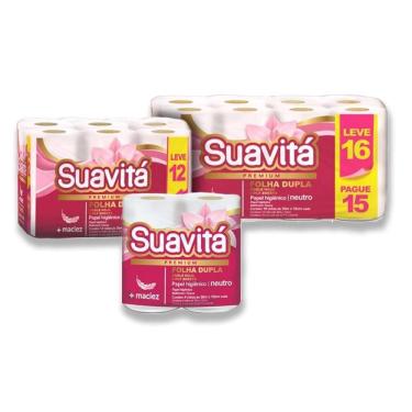 Imagem de Papel Higienico Suavitá Folha Dupla Leve Linha Premium Super Macio