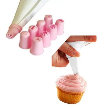 Imagem de Kit Confeiteiro 9 Bicos Bolo Cupcake Decorativo Decor-útil