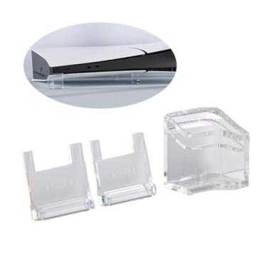 Imagem de MYPUQIAO Transparent Horizontal Acrylic Stand for PS5 Slim/PS5 Pro Digital Edition Console,PS5 Slim/PS5 Pro Console Game Accessories.(horizontal-pcs3)