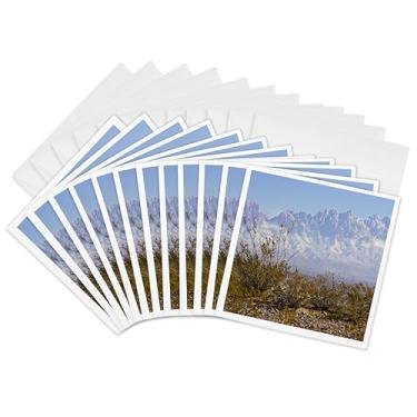 Imagem de 3dRose Organ Mountains, Las Cruces, Novo México - US32 LDI0002 - Larry Ditto - Cartões comemorativos, 15 x 15 cm, conjunto de 12 (gc_92848_2)