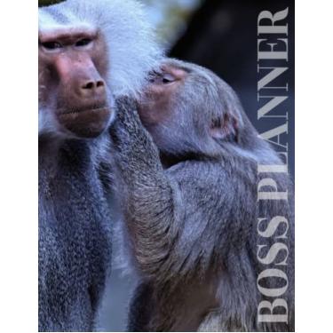 Imagem de Boss Planner - Izimfene: Elegant Day Planner/Organizer. Baboon Cover Design. South African Safari Inspired. Generous 192 Page, Large Size, 8.5X11" (21.59X27.94 cm).