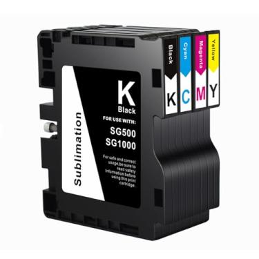 Imagem de YOUEXPERT Cartucho de tinta de sublimação SG500 SG1000 compatível com impressoras Sawgrass Virtuoso SG500 SG1000 com chip atualizado (1 preto, 1 ciano, 1 magenta, 1 amarelo, 4 unidades)
