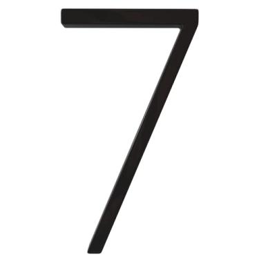 Imagem de Números de casa flutuantes de 15 cm - Números de endereço residenciais modernos de liga de zinco para porta de jardim/caixa de correio/chalé/loja/acabamento revestido de preto - número 7
