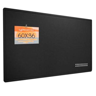 Imagem de Quadro de avisos grande, placa de feltro decorativa de 152 x 91 cm, quadro de cortiça alternativo para parede, quadro fotográfico dobrável, quadro de visão autoadesivo, quadro de humor com 20