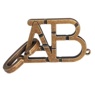 Imagem de Puzzle de Metal Quebra-Cabeça 3d Enigma Antigo Desafio Vários Modelos Disponiveis (Abc Lock)