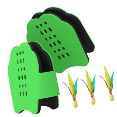 Imagem de Pegciuho Raquetes de mão de badminton com saco de armazenamento Raquetes de peteca para presentes de aniversário do parque de quintal, Verde