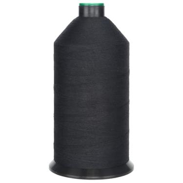 Imagem de HILOHILO Rosca Corespun de poliéster extra forte Tkt30 Tex80 J20, 5700 m, fio jeans adequado para jeans e roupas de trabalho (preto)