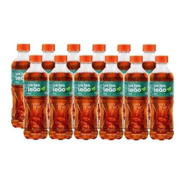 Imagem de Kit 12 Chá Preto Ice Tea Limão Leão Garrafa Pet 450ml
