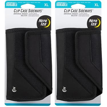 Imagem de Capa com clipe Nite Ize Sideways preta GG coldre de telefone de nylon robusto (pacote com 2)