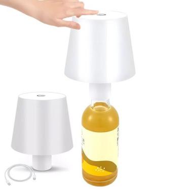 Imagem de Luminaria Abajur de Garrafa Recarregavel Decoraçao Mesa Escrivaninha 3