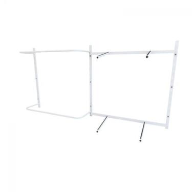 Imagem de Arara de roupas para loja quarto closet 11 peças regulável 200x100 cm 