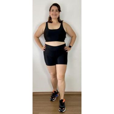 Imagem de Conjunto Plus Size Short e Top com Sustentação em Poliamida - Fit by P