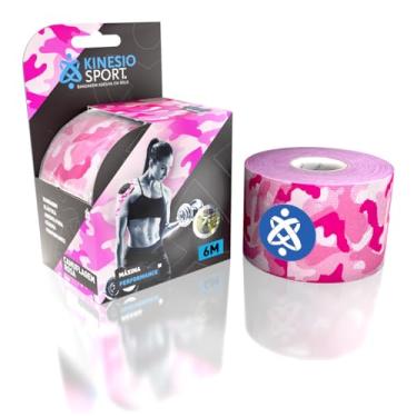 Imagem de Bandagem Elástica Adesiva KinesioSport 6m x 5cm, Camuflada Rosa