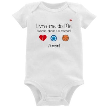 Imagem de Body Bebê Livrai-me do mal (amado, olhado e humorado) - Foca na Moda, 