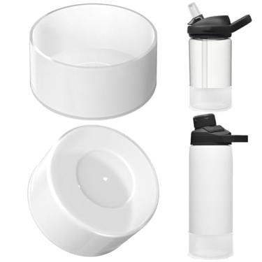 Imagem de Linkidea Bota para garrafa de água compatível com CamelBak Eddy+ 590 g/740 ml, Chute Mag 567 g/740 ml, tampa de transporte, protetor de silicone antiderrapante para garrafa (transparente/pacote com 2)