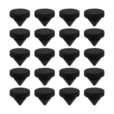 Imagem de OTOTEC 20 peças de borracha para pés de pressão diâmetro externo 13 mm diâmetro interno 6,2 mm espessura do pé 2,7 mm adequado para orifício de 1/4 polegada para móveis de eletrodomésticos preto