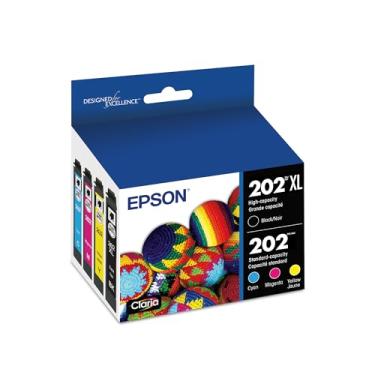 Imagem de EPSON 202 Cartucho de tinta Claria Ink de alta capacidade preto e padrão combo pacote (T202XL-BCS) funciona com WorkForce WF-2860, Expression XP-5100
