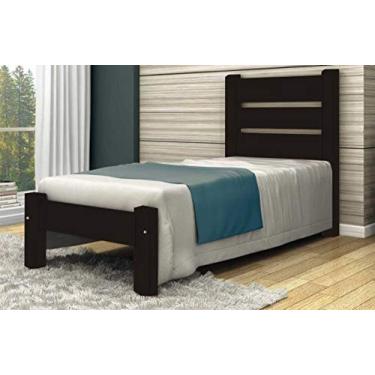 Imagem de Cama Solteirão (Solteiro Extra) Maiorca de Madeira Maciça Tauari - Cor Tabaco