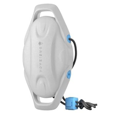 Imagem de Dreizack Pacote com 1 para-lama de barco, para-choque de barco para ancoragem com cordas, pára-choque de barco pontão marinho com nervuras infláveis para docas, cinza claro