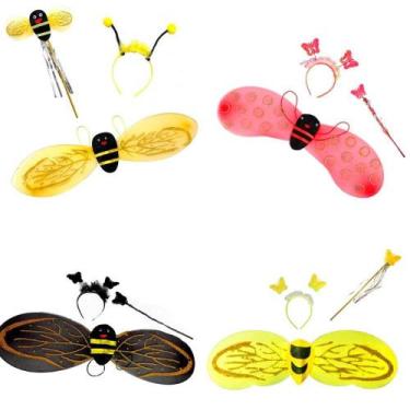 Imagem de Fantasia Joaninha Infantil Com Asas Antena e Varinha - Fantasias Carol