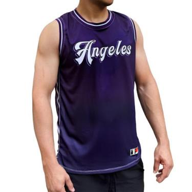 Imagem de Regata Basquete Los Angeles Micro Dry BAK Sports Treino, G