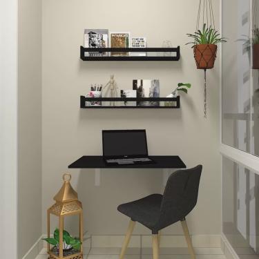 Imagem de Kit com 1 Escrivaninha Suspensa 60cm e 2 Prateleiras
