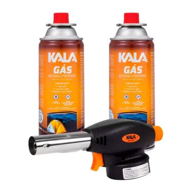 Imagem de Maçarico Portátil + Gás 2un. com Regulagem do fogo Kala