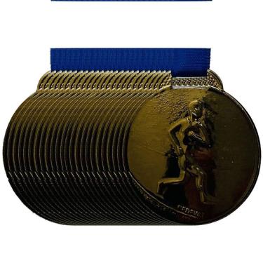 Imagem de Kit 150 Medalhas De Metal 3.5cm Corrida Run Participação Top bronze