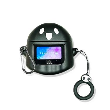 Imagem de SKPY Capa resistente à prova de choque com design de fantasma de desenho animado 3D compatível com JBL Tour Pro 2 silicone macio com mosquetão anel antiperda para meninos, meninas, mulheres e homens