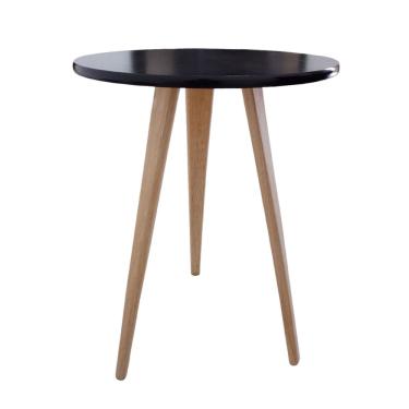 Imagem de Mesa Lateral de Canto e Apoio Redonda Pé Palito Nina 68 cm