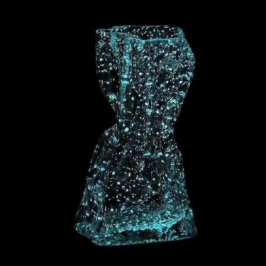 Imagem de Radefasun Vasos de origami luminosos feitos à mão papel de vidro dobrável vaso de flores ornamentos de mesa estação de propagação suporte de plantas para decoração de casamento em casa (P, origami)