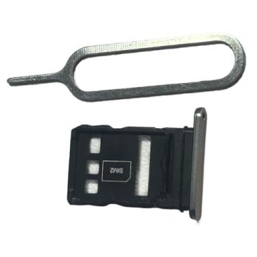 Imagem de zhxchzhi Suporte de bandeja de cartão SIM duplo OEM solt+pin compatível com Honor 50 Pro 5G Parts Prata