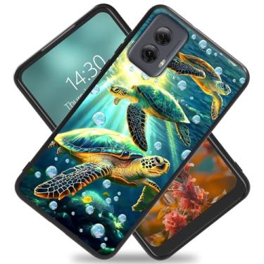Imagem de SichKards Capa para celular Moto G Stylus 5G 2024, ultrafina, resistente a arranhões e impressões digitais, design elegante para proteção máxima para Moto G Stylus 5G 2024, roxo DragonTurle fofo verde