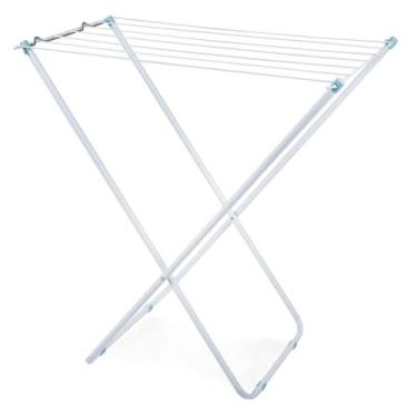 Imagem de Varal Mor de Chão Reforçado Compacto Retrátil Dobrável Slim Cor Branco