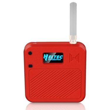 Imagem de Capa Heltec V3 para placa de desenvolvimento ESP32 LoRa Capa Meshtastic personalizada com porta de antena e slot de carregamento (versão N32, vermelho)